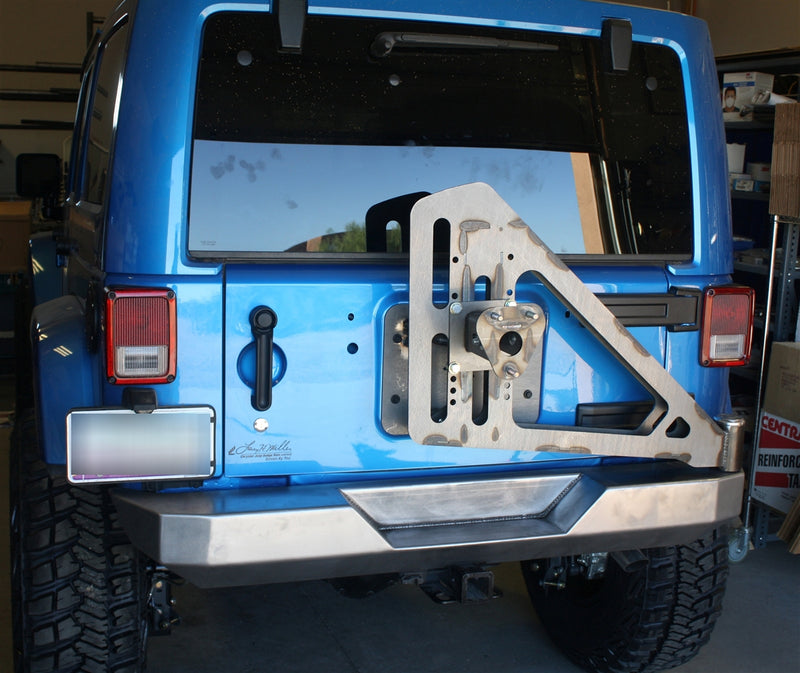 Load image into Gallery viewer, Jeep JK Rock Crawler Rear Bumper with Swing-out Tire Carrier
