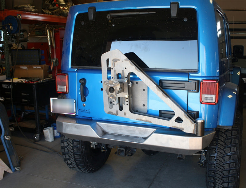 Load image into Gallery viewer, Jeep JK Rock Crawler Rear Bumper with Swing-out Tire Carrier
